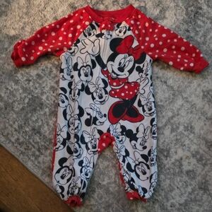 Disney Minnie Mouse Red and White Footie